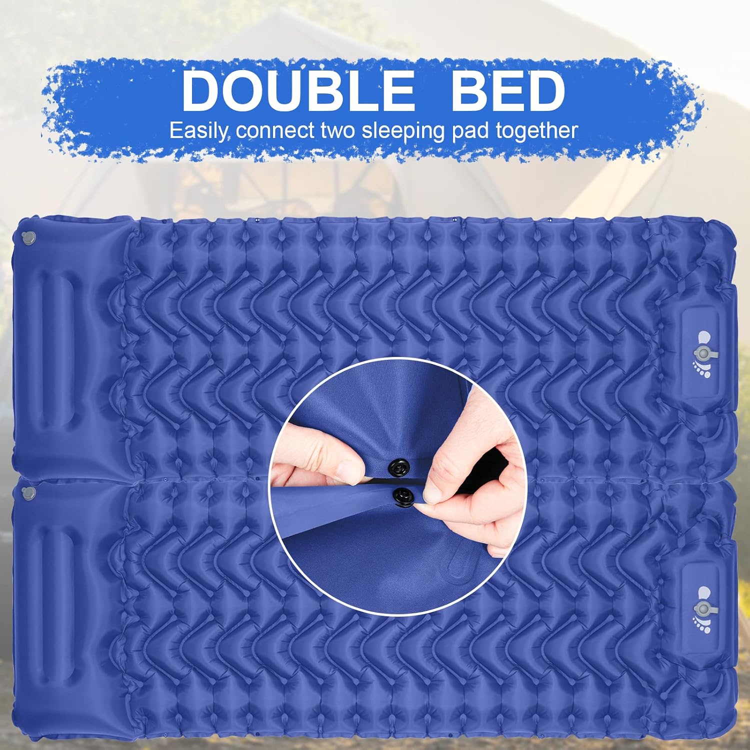 Thumbnail 1 de MOXILS DM-SLP02 Inflatable Sleeping Pad with Built-In Foot Pump