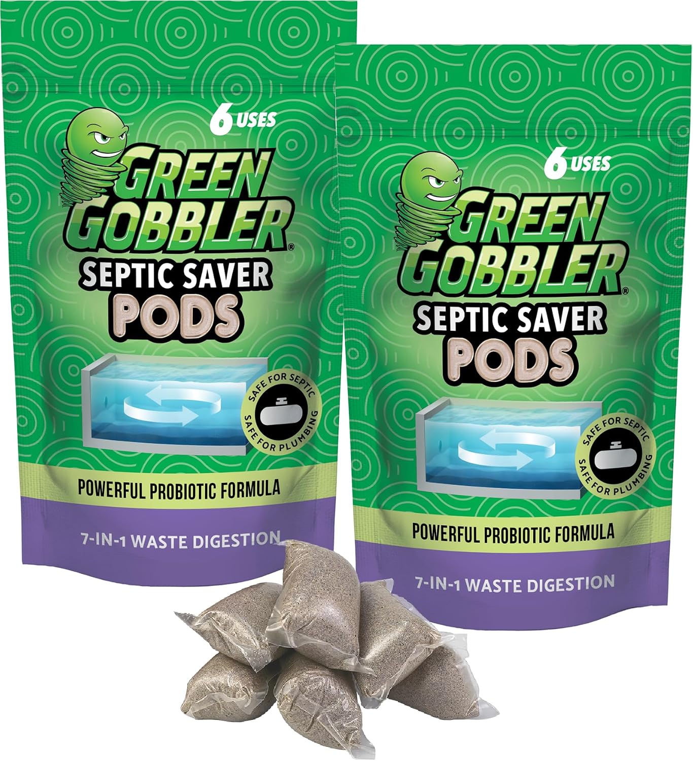 Detalle de Green Gobbler Septic Tank Treatment Packets, 12-Month Supply