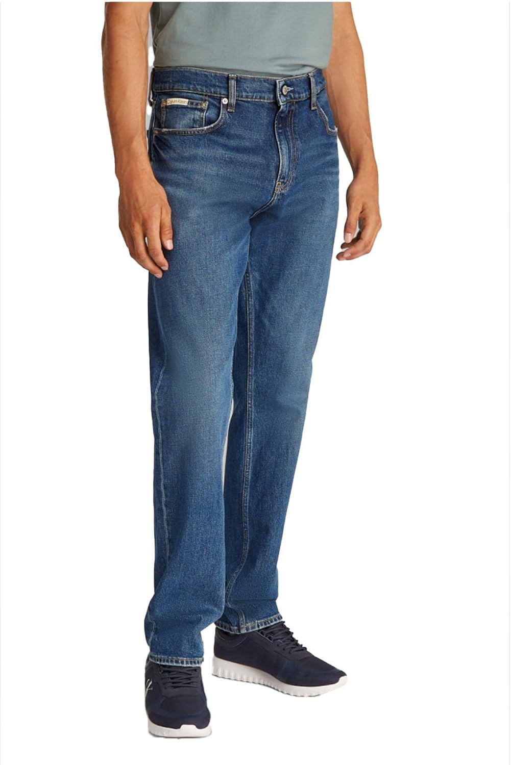 Detalle de Calvin Klein Slim Straight J30j327166 pour homme : le jean slim droit pour un look net