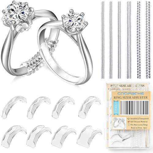 Detalle de Coopache ajusteurs de bague invisibles, 14 pièces en silicone transparent