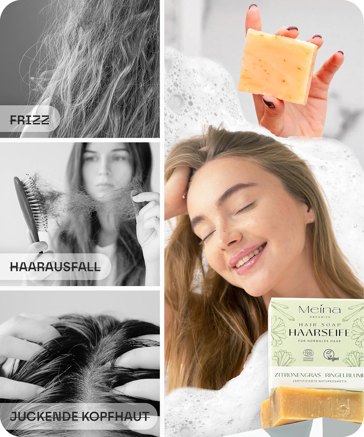 Thumbnail 5 de Meina Bio Haarseife gegen Haarausfall 80g