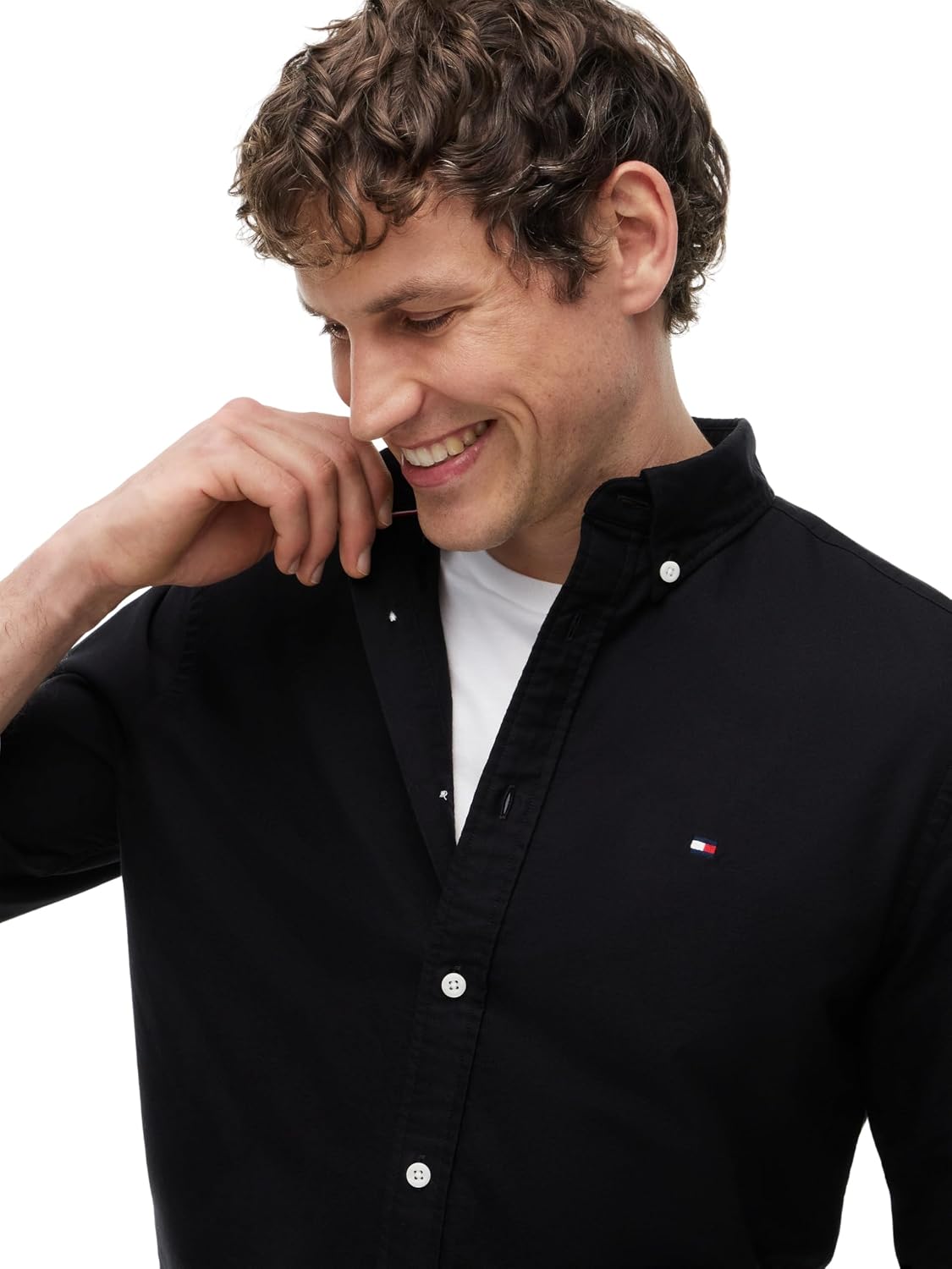 Thumbnail 3 de Tommy Hilfiger men’s long sleeve Oxford shirt with button-down collar