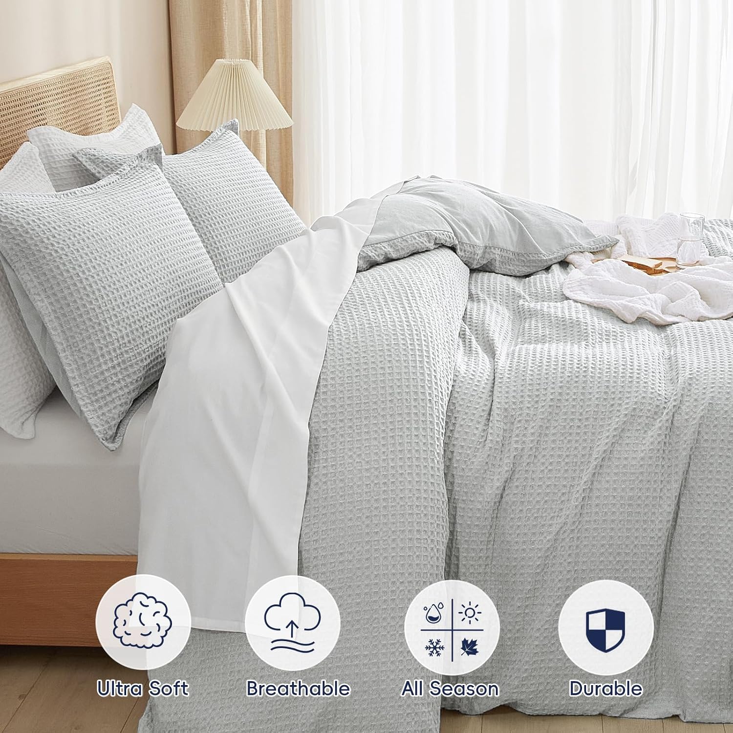 Detalle 2 de PHF Waffle Duvet Cover Twin/Twin XL