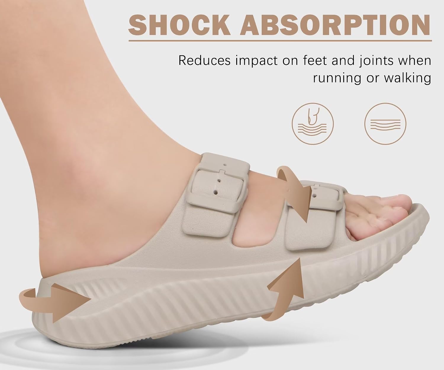 Thumbnail 6 de KuaiLu Women's Recovery Sandals with Orthotic Arch Support and Thick Cushioned Sole