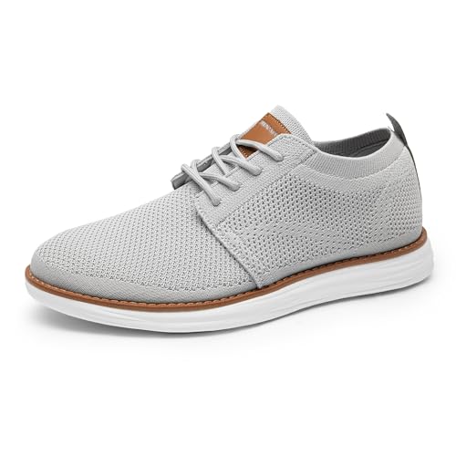 Imagen de Bruno Marc Zapatos de Cordones Transpirables Oxford Clásico para Hombre Gris, Talla 43 en OfertitasTOP