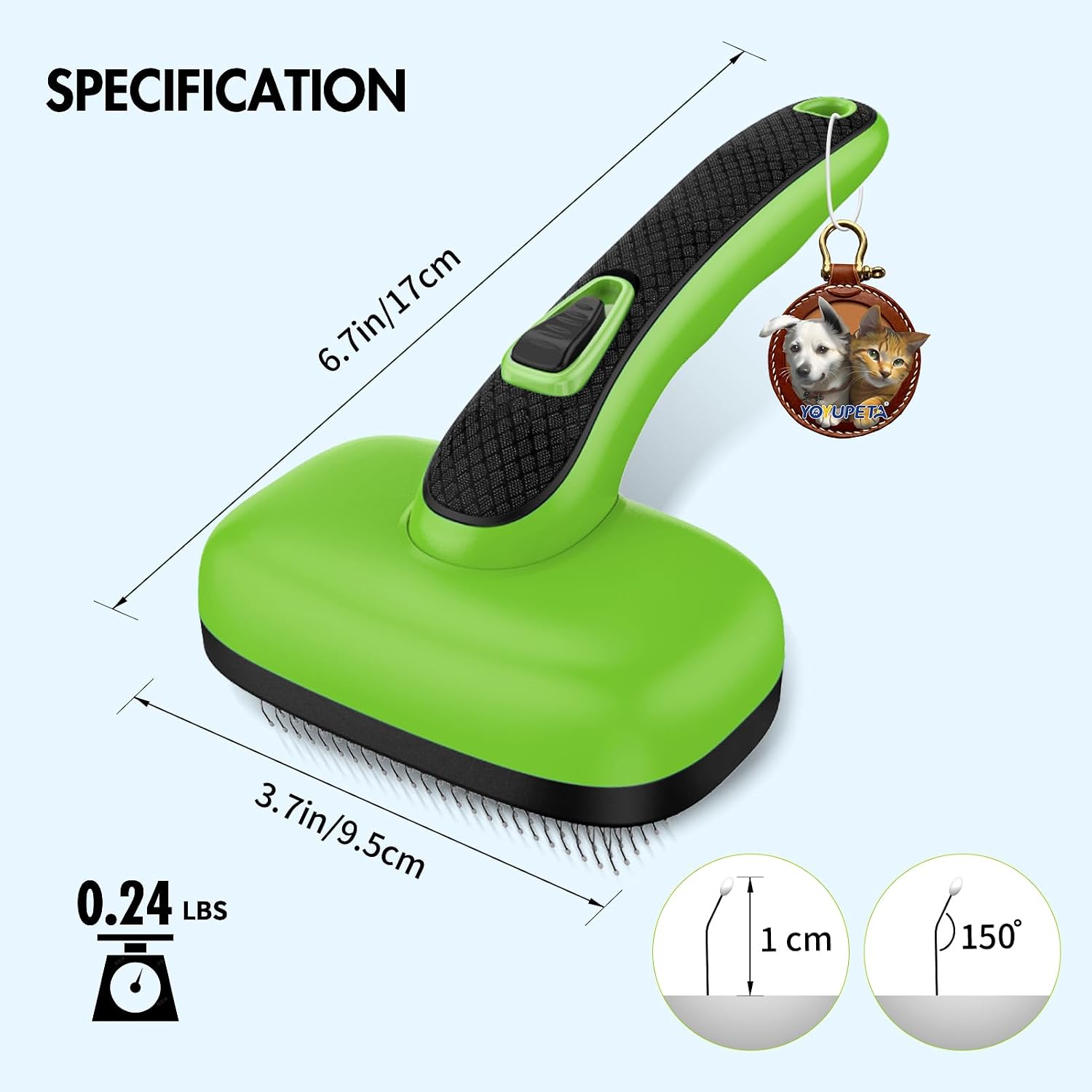 Thumbnail 6 de YOYUPETA Self-Cleaning Slicker Brush, Green