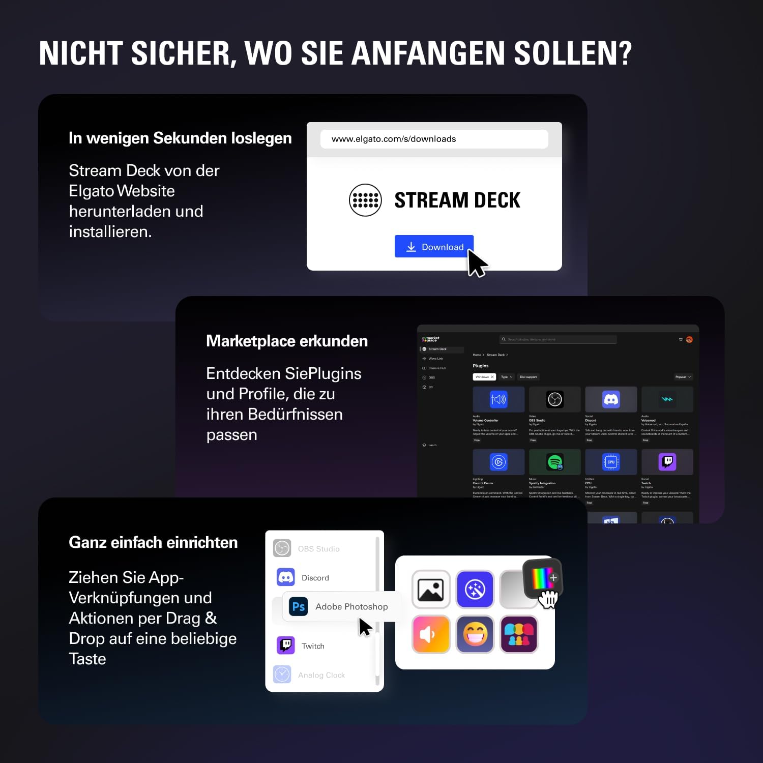 Thumbnail 5 de Elgato Stream Deck + White Audio-Mixer Controller