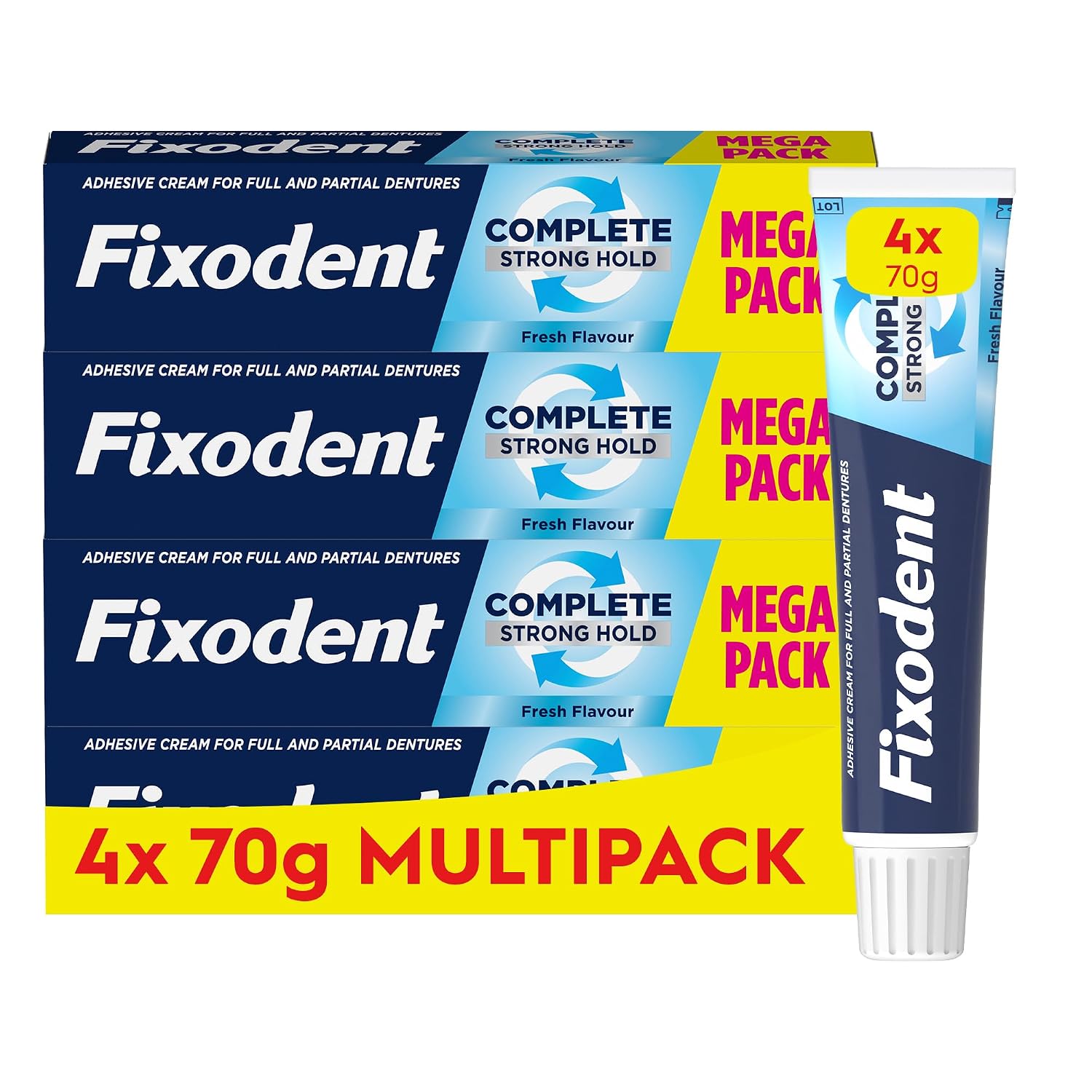 Detalle de Fixodent Complete Denture Adhesive 70 g Pack of 4