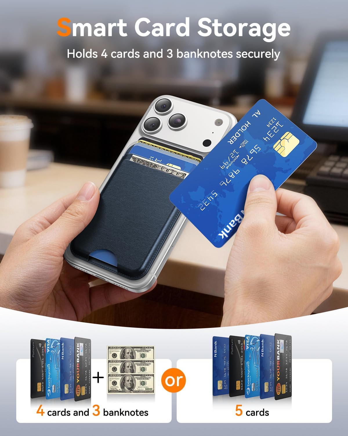 Detalle 2 de Fanseesy MagSafe Wallet, 5-Card Capacity