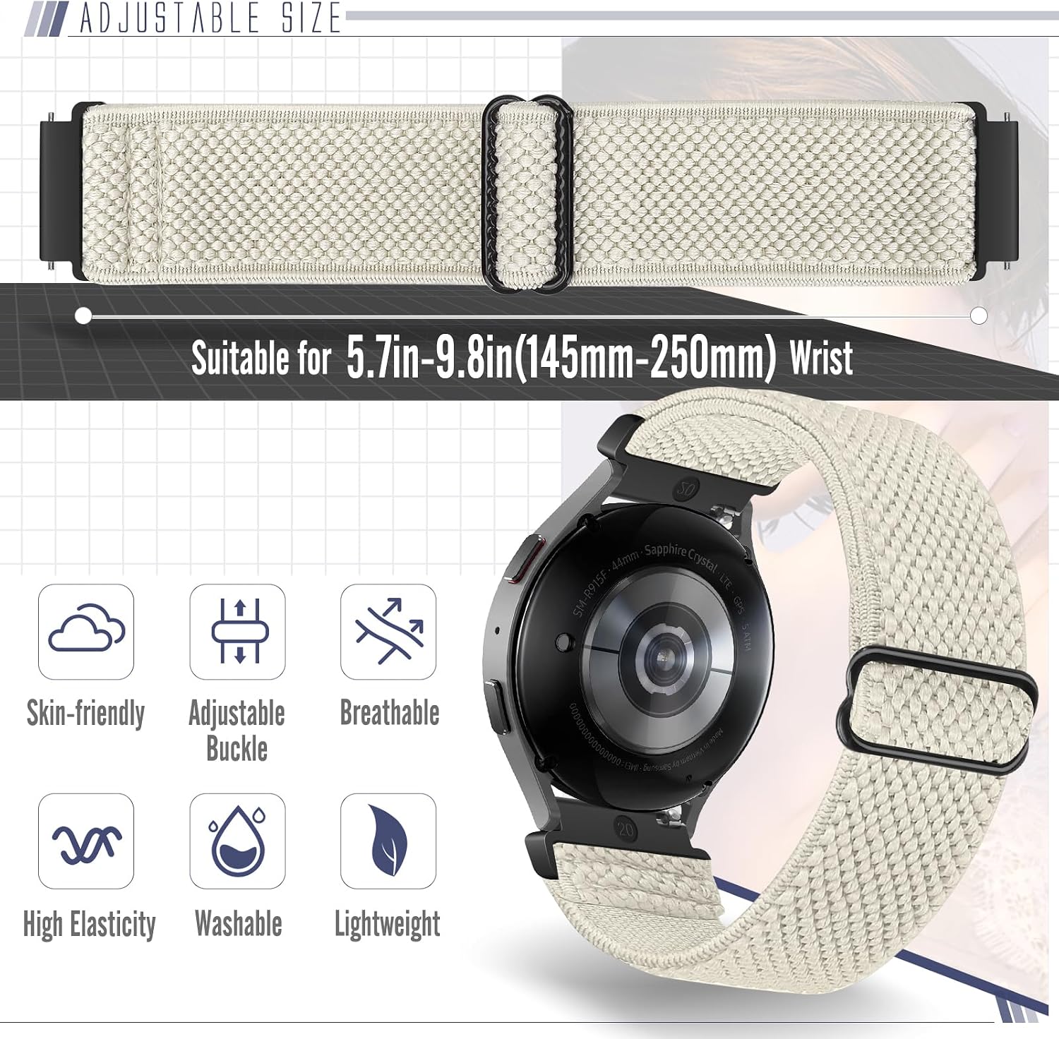 Detalle 2 de Yunshare Quick Release Watch Strap 20mm