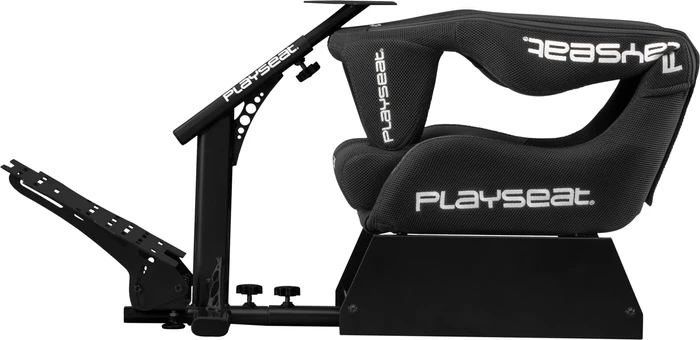 Detalle de Playseat Evolution Pro ActiFit Schwarz – Renncockpit mit verstellbarem Lenkrad und robustem Metallgestell
