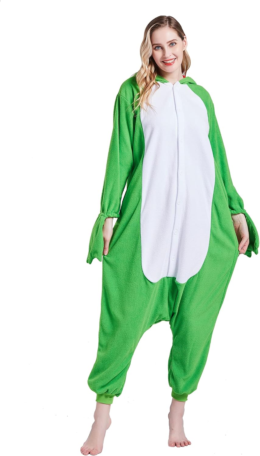 Detalle 1 de Magicalani Adult Animal Onesie Pajamas with Hood, Pockets and Button Closure