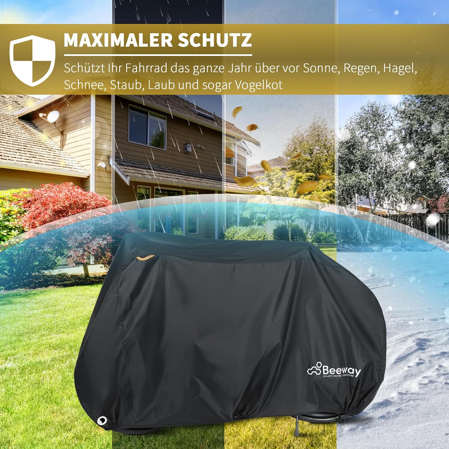 Thumbnail 6 de BEEWAY Fahrradabdeckung 200 x 110 x 70 cm