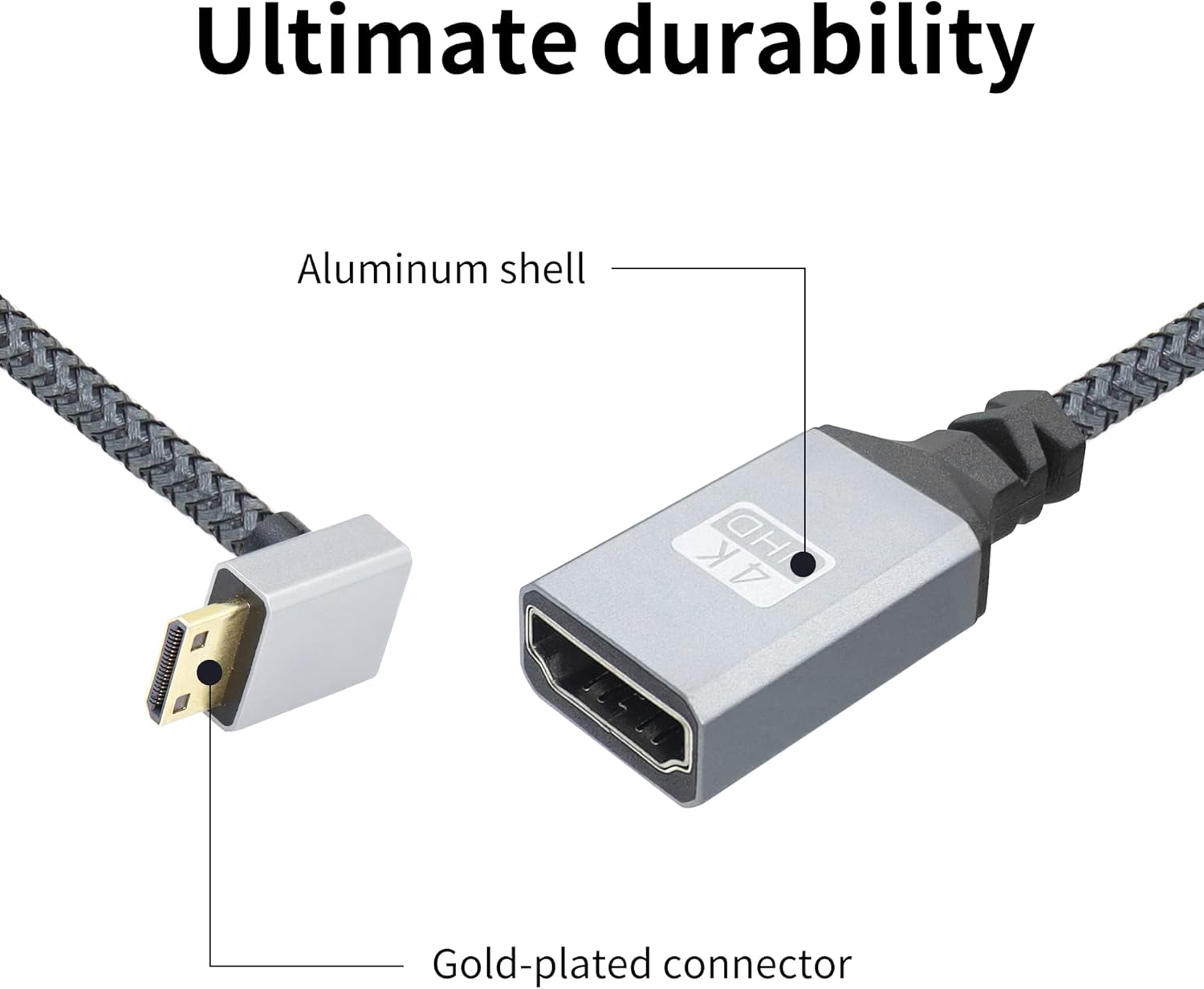 Thumbnail 3 de RIIEYOCA 4K Mini‑HDTV Adapterkabel 20 cm