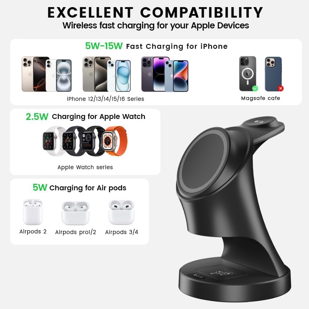 Detalle 2 de Apple Watch und iPhone 3 in 1 Ladestation