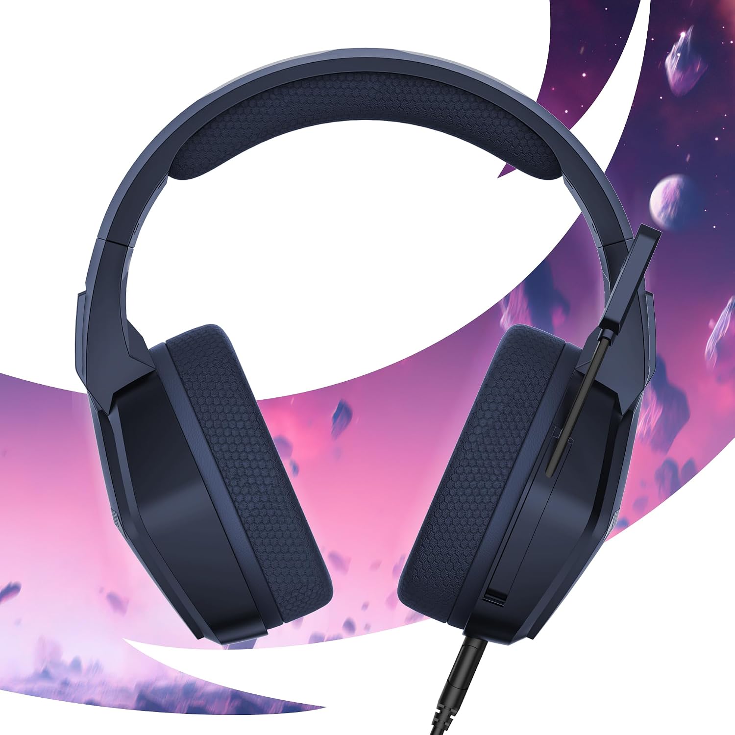 Thumbnail 1 de Oniverse Gaming-Headset Nebula Abyss Blau für PS5/PS4, Switch 2, Xbox, PC & Mac – kabelgebunden mit 50-mm-Lautsprechern