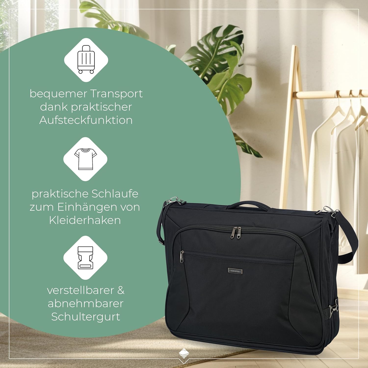 Thumbnail 4 de Travelite Kleidersack Anzugtasche, schwarz – BUSINESS 60 Liter