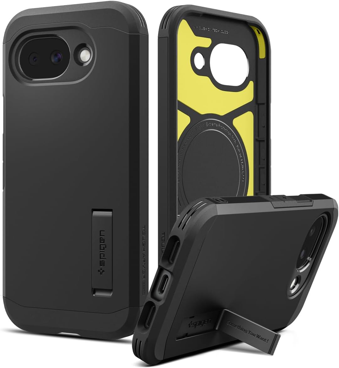 Detalle de Spigen Tough Armor(AI) MagFit – coque MagSafe pour Google Pixel 10a, noire