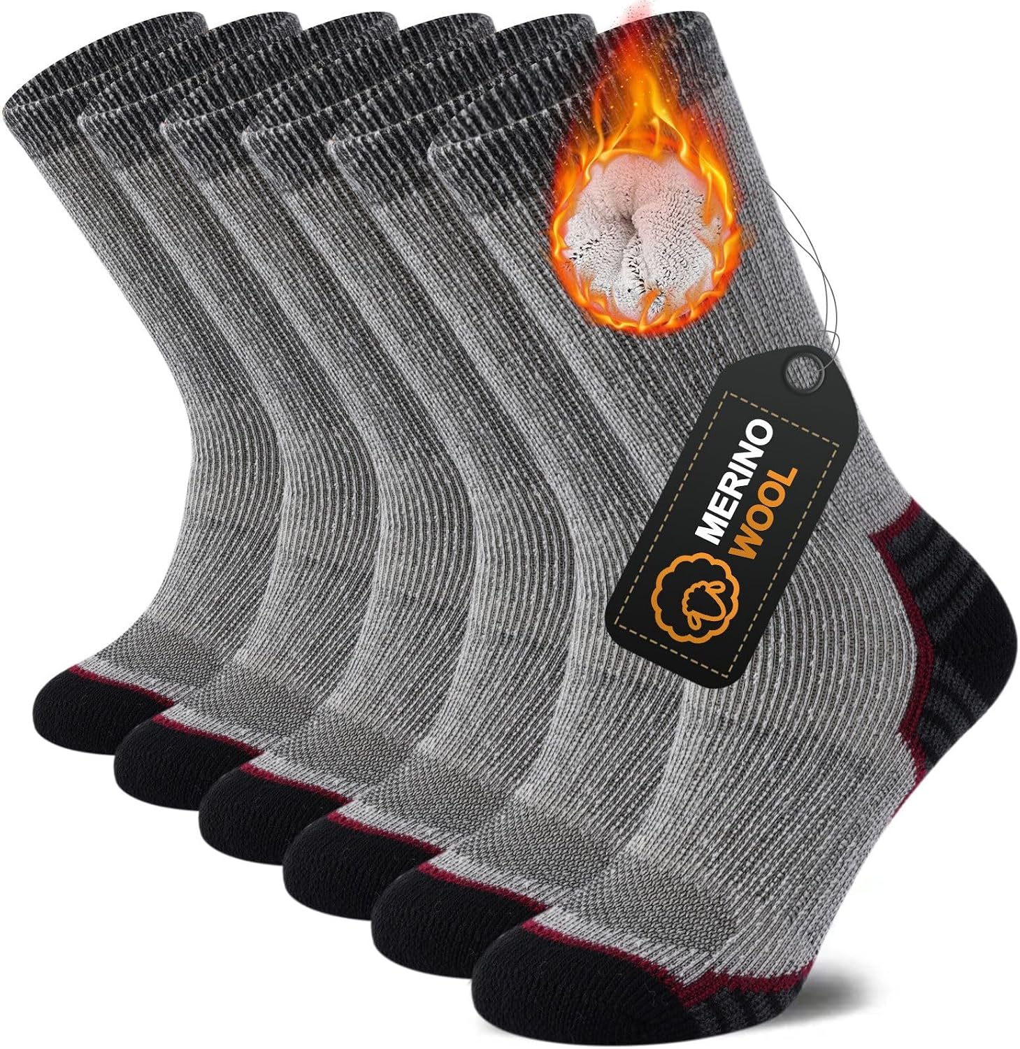 Thumbnail 6 de floconssy Hiking Socks, Wool-Acrylic Blend
