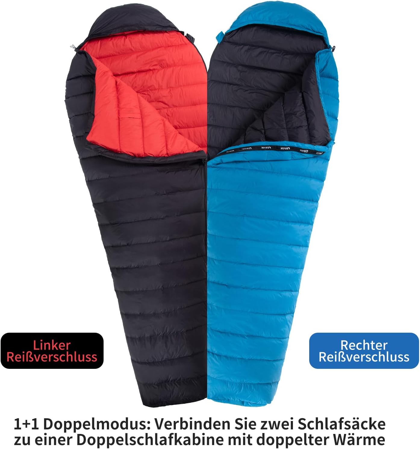 Thumbnail 4 de QEZER Daunenschlafsack 650er Entendaunen