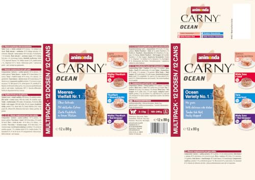 Thumbnail 7 de animonda Carny Adult Ocean Meeresvielfalt Nr. 1 – Nassfutter für ausgewachsene Katzen (12 x 80 g)