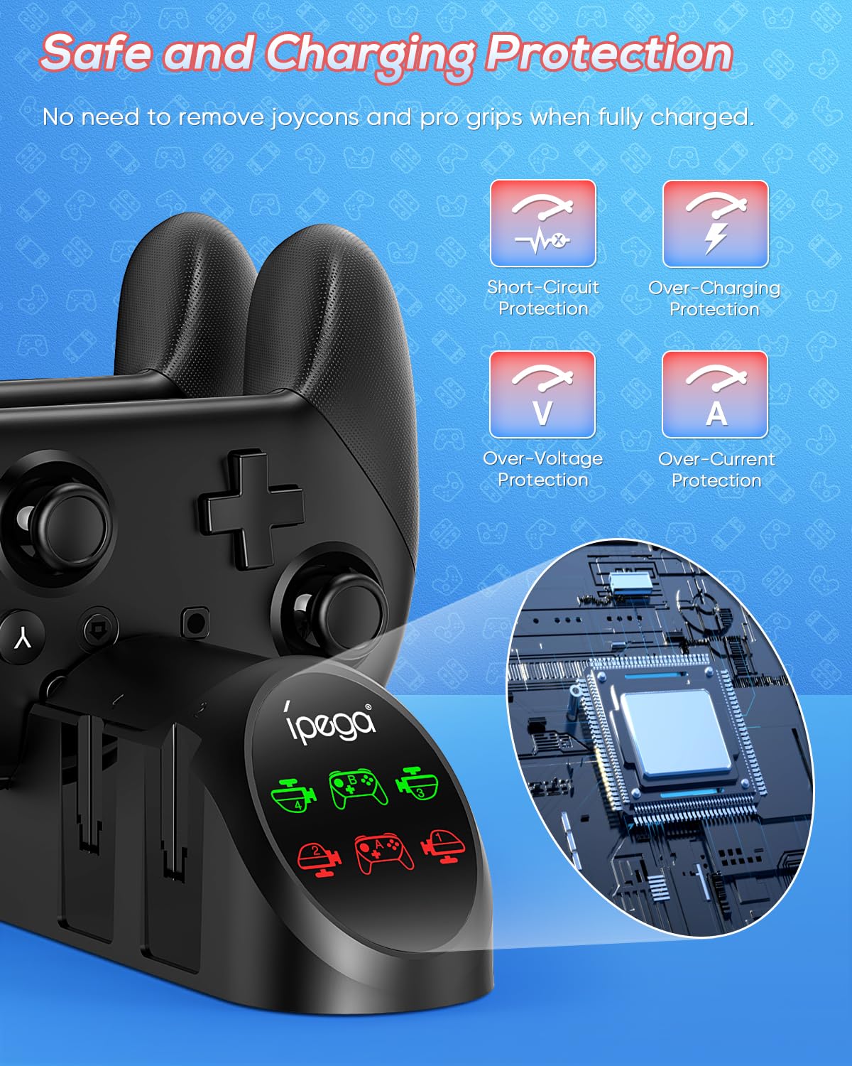 Thumbnail 5 de FASTSNAIL Ladestation für Nintendo Switch / Switch OLED mit Platz für 4 Controller und Pro Controller