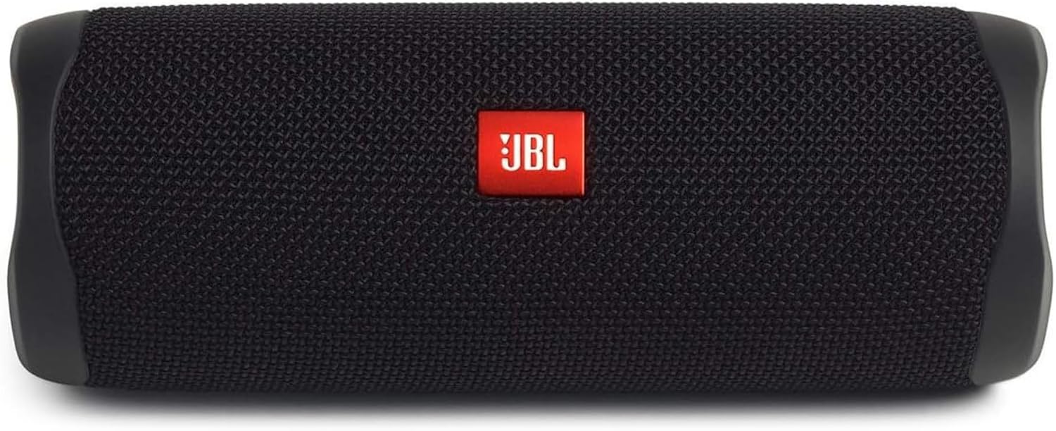 Detalle de JBL Flip 5 Wireless Portable Bluetooth Speaker (Black) — IPX7 Waterproof, 12 Hours, PartyBoost