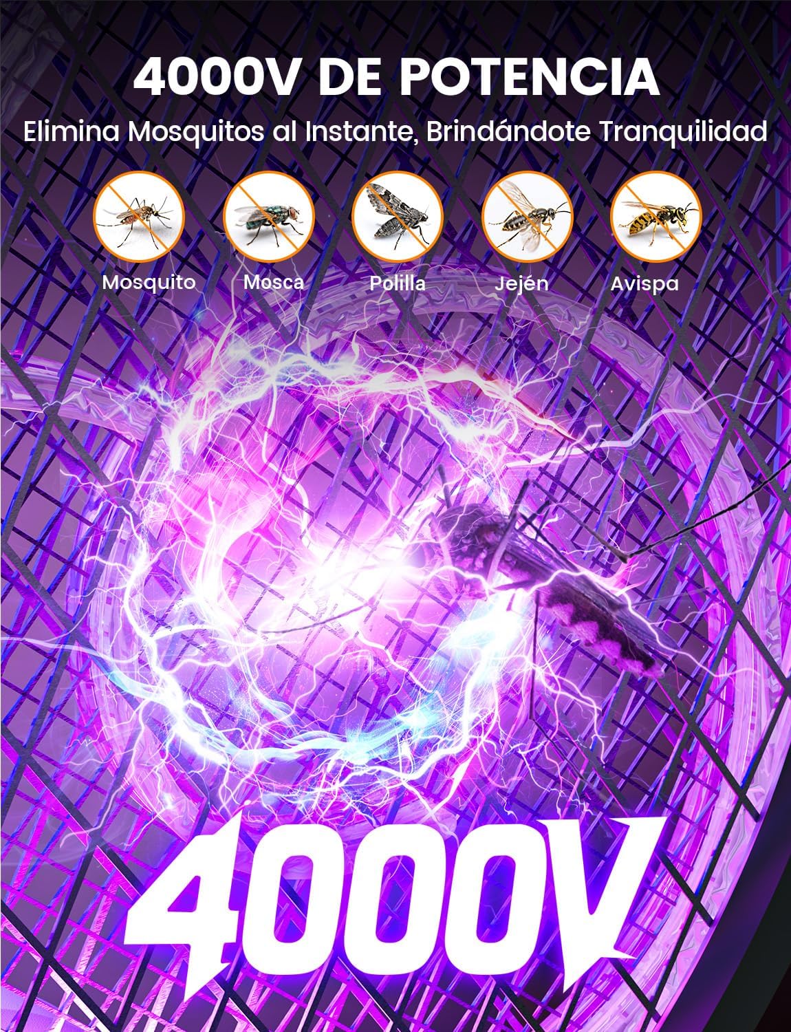 Thumbnail 3 de WOCVRYY Raqueta Antimosquitos 3 en 1 ⚡ Plegable y Recargable