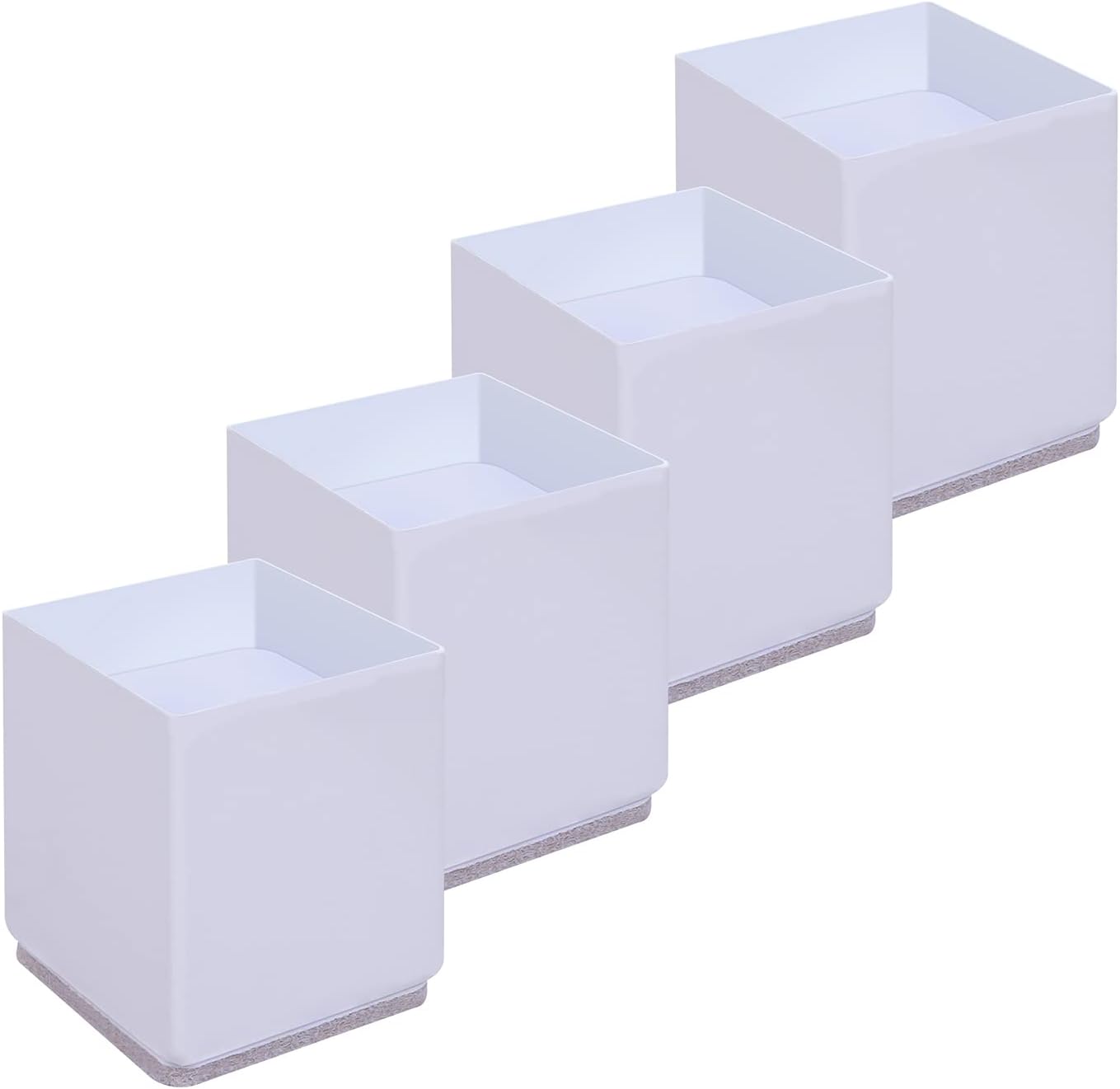 Detalle de RCHYFEED 2-Inch Furniture Risers (4 Pack) – Heavy-Duty Metal Bed/Chair/Table Lifts