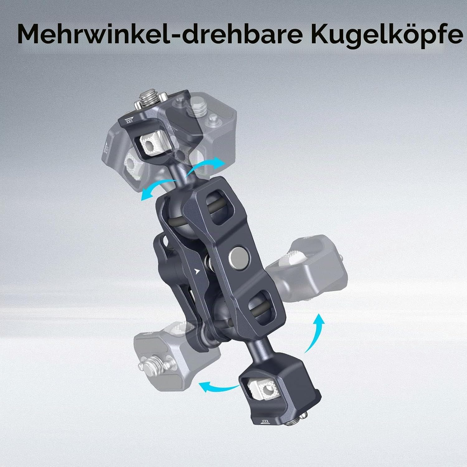 Thumbnail 1 de SMALLRIG 3873 Dual Ball Heads Magic Arm mit 1/4"-20 Schrauben, 6 kg Traglast, 88 g