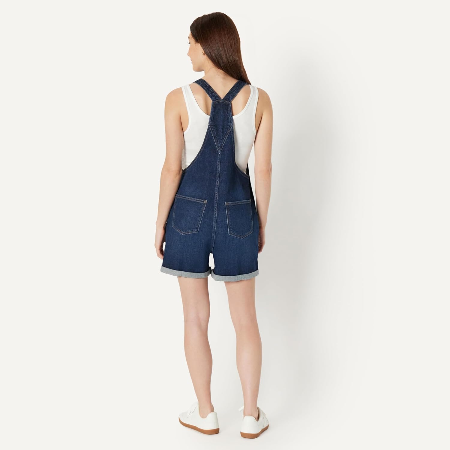 Thumbnail 2 de Amazon Essentials Damen Denim-Short-Overall mit Stretch & verstellbaren Trägern (Relaxed Fit)