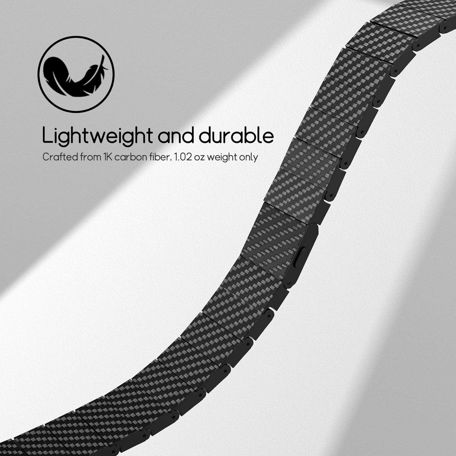Thumbnail 3 de LULULOOK 100% Pure Carbon Fibre Watch Strap with Double Magnetic Clasp for Apple Watch Ultra 3/2 (49mm) & Ultra/Series models