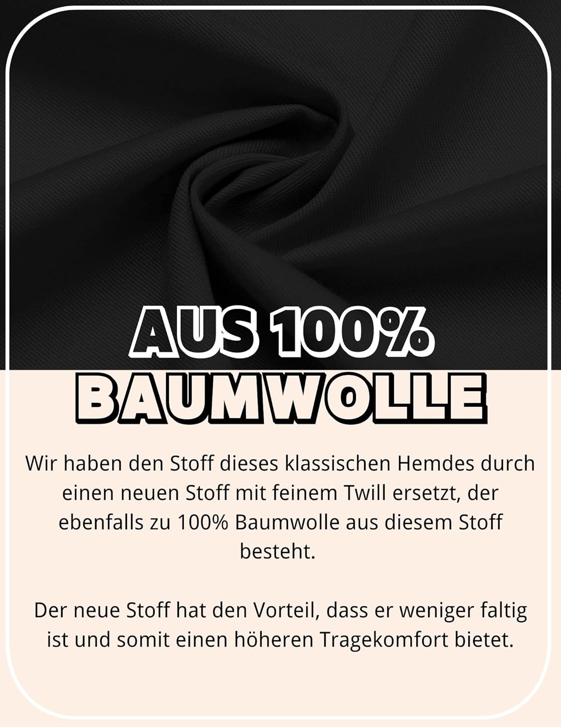 Thumbnail 3 de Hotouch Damen Bluse 3/4 Ärmel Slim Fit Hemd aus Baumwolle – zeitloses Basic Shirt mit Knopf-Leiste