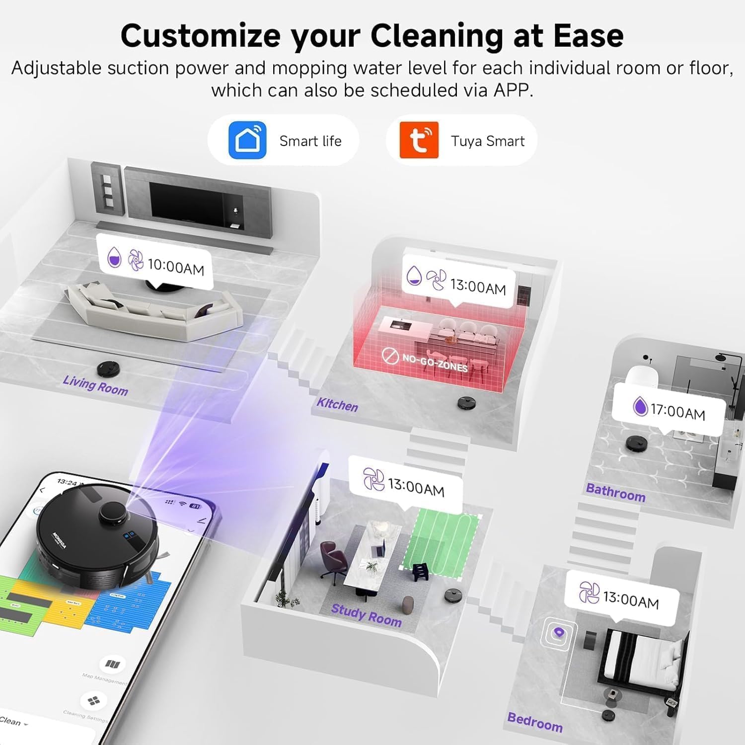Thumbnail 5 de MONSGA MS1MAX Robot Vacuum