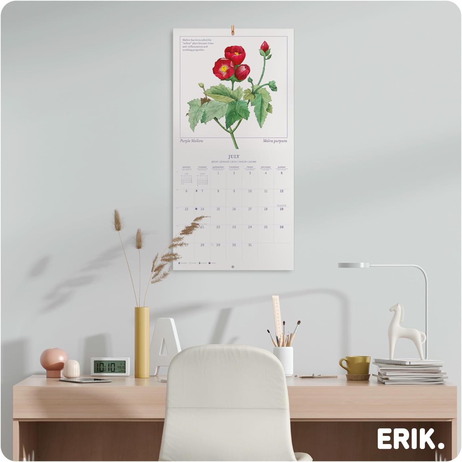Thumbnail 3 de Grupo Erik Calendario 2026 pared Flores — 30×30 cm 📅
