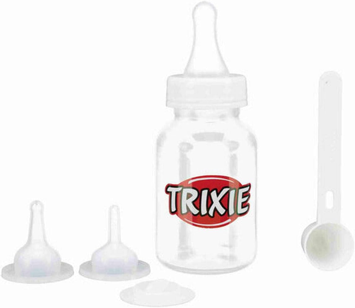 Detalle 2 de TRIXIE nappflaskset för valpar och kattungar, 120 ml med silikonnappar
