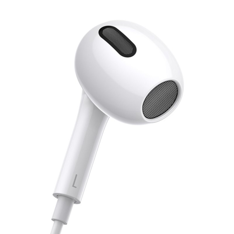 Detalle de Baseus Encok C17: Auriculares intrauditivos con cable USB-C en blanco