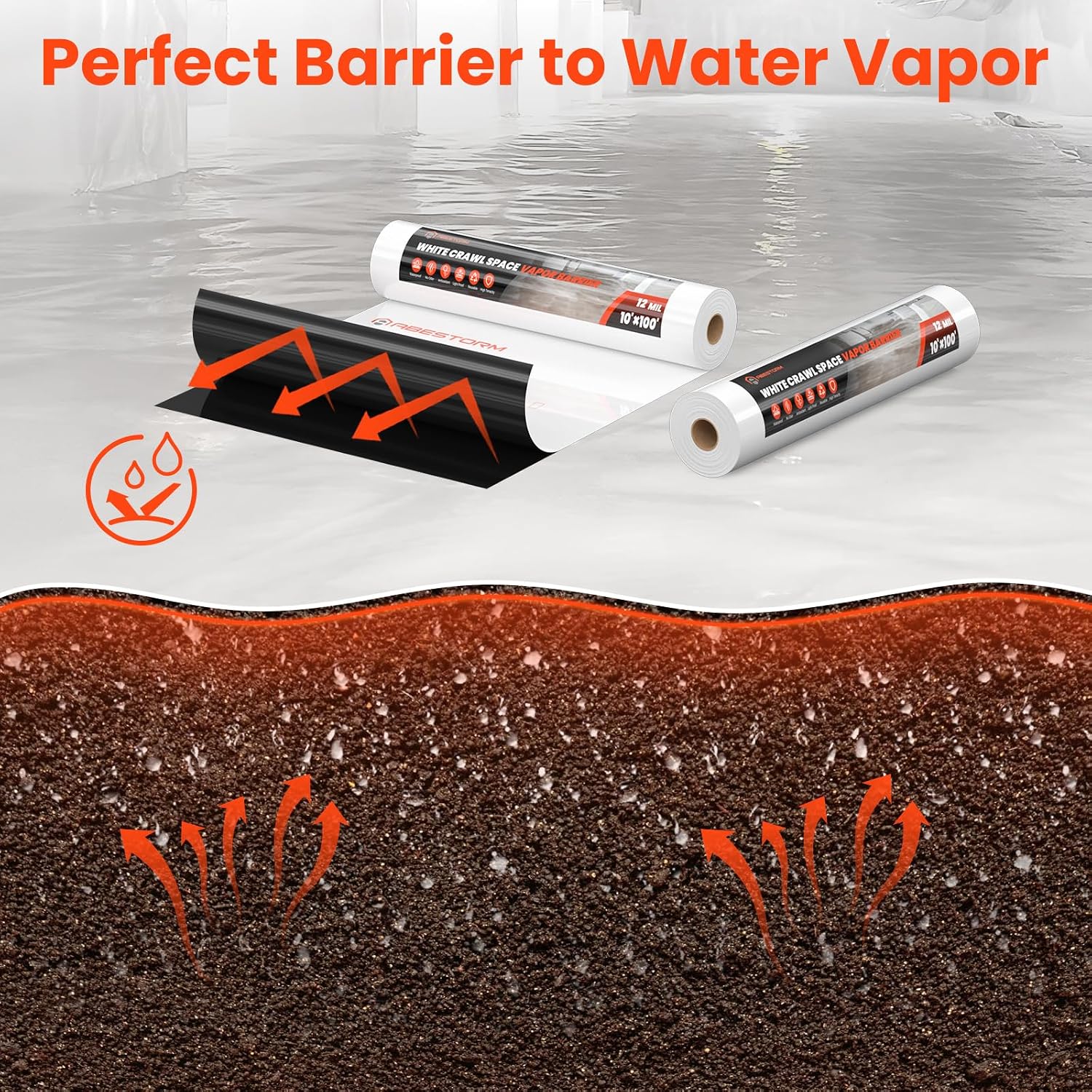 Detalle de ABESTORM Crawl Space Vapor Barrier 12 Mil