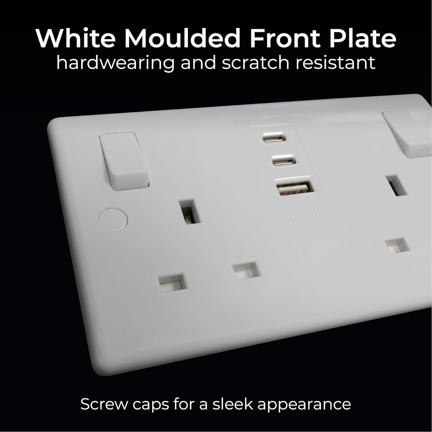 Thumbnail 6 de BG Electrical 30W Double Switched USB Wall Socket (Nexus 800, White)