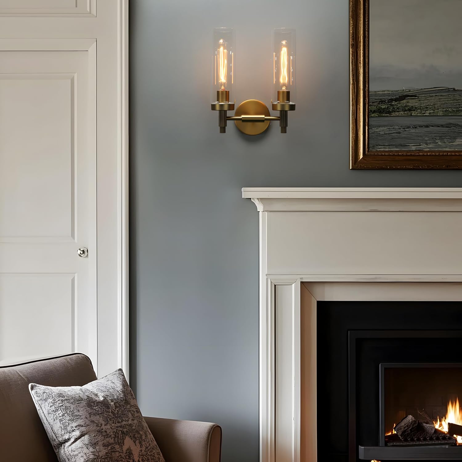 Detalle de Phansthy Wall Sconce, 3.14-inch Glass Shade