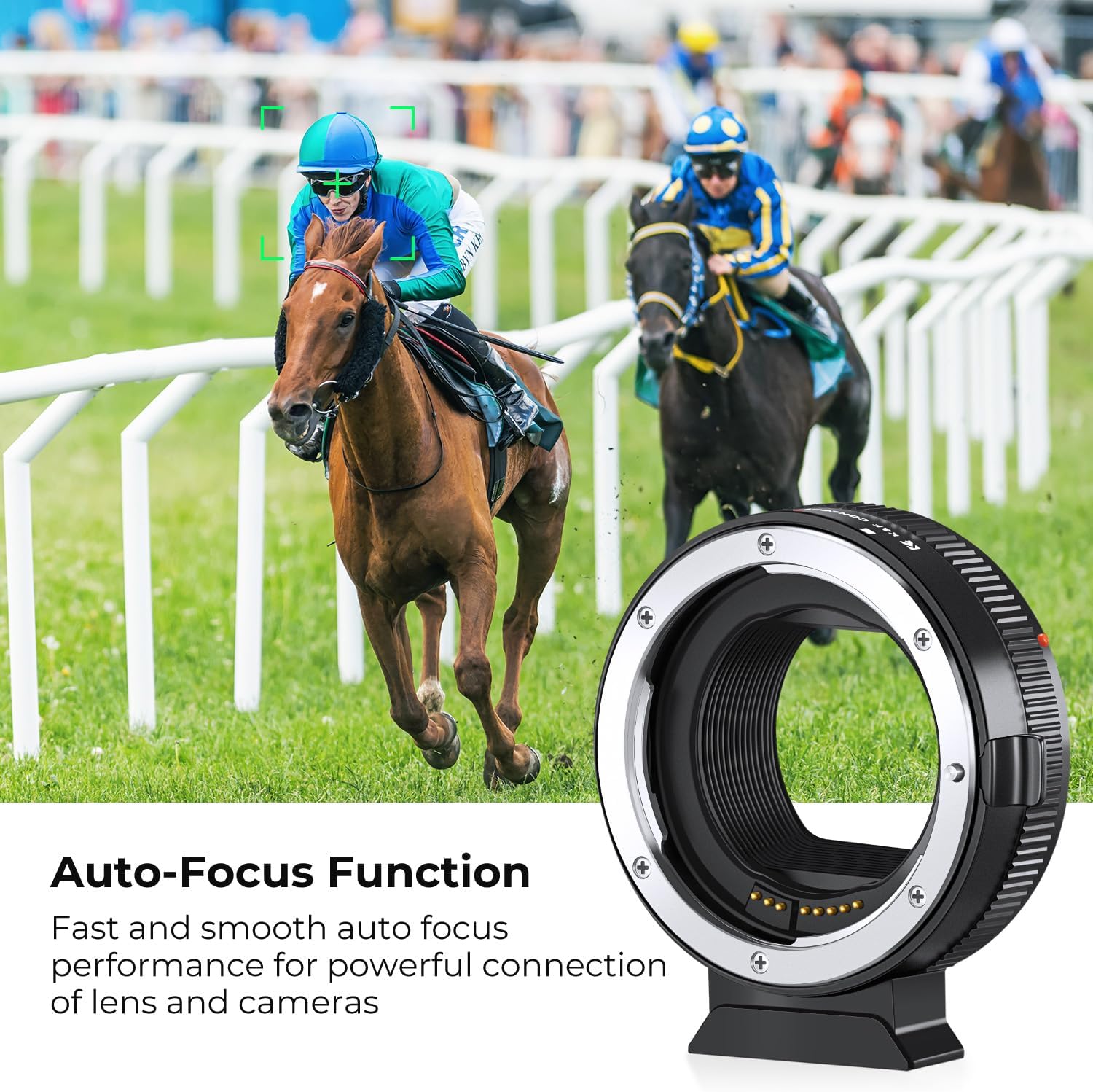 Detalle de K&F CONCEPT EF to EOS R Adapter with Auto Focus & Aperture Control (Removable Tripod Mount)