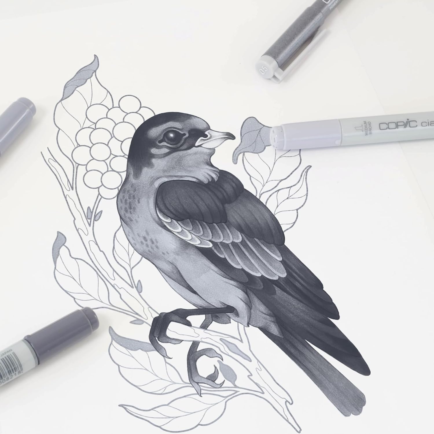 Thumbnail 4 de Copic Ciao Shade Set Dark Cool Gray – markerset med penselspets och Multiliner