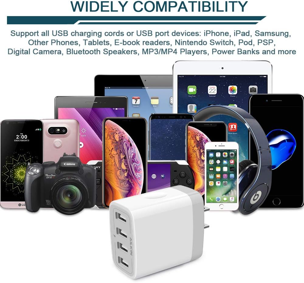 Thumbnail 5 de AILKIN 4.8A USB Charger Cube 4-port
