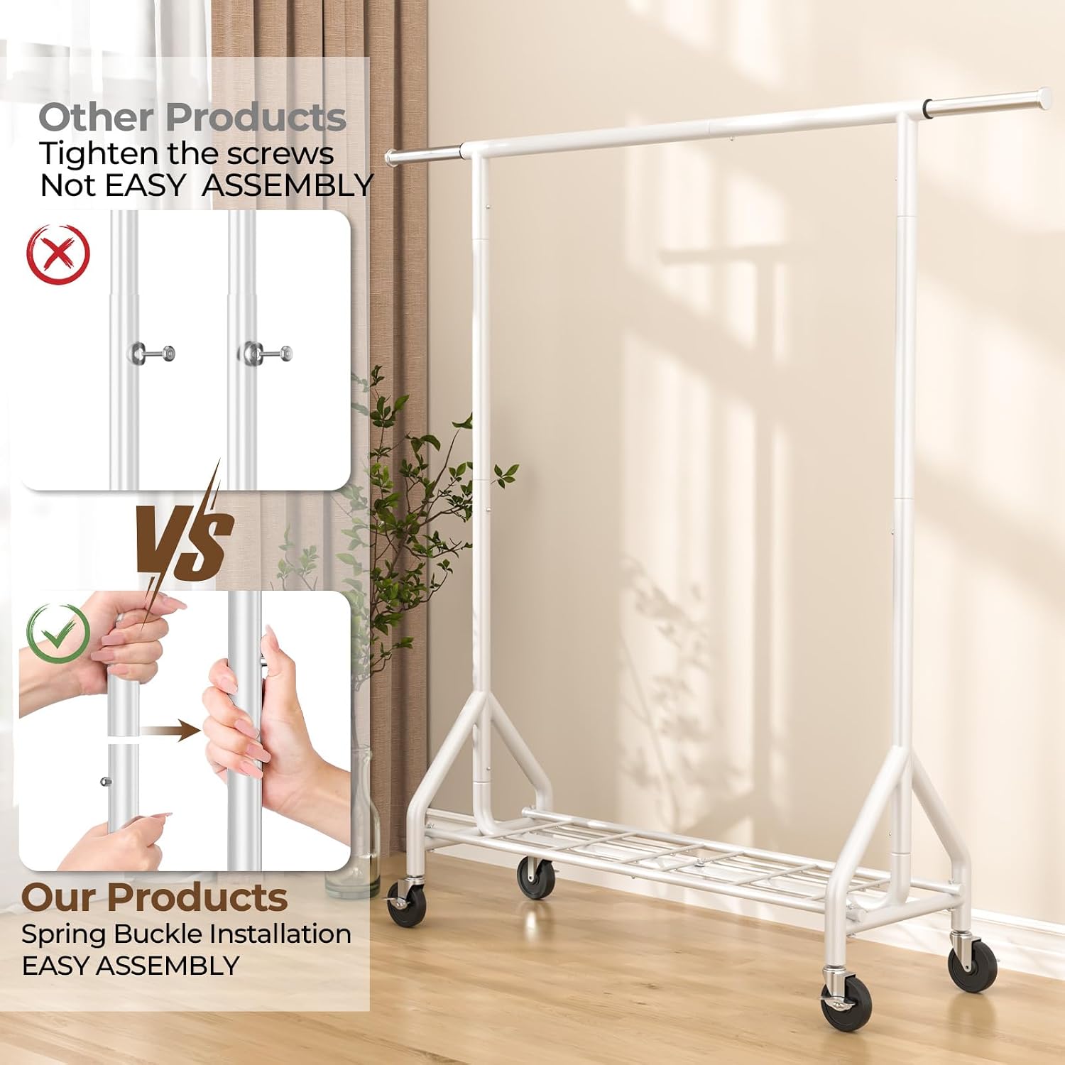 Thumbnail 6 de HYSEYY Heavy Duty Clothes Rack 450 lbs