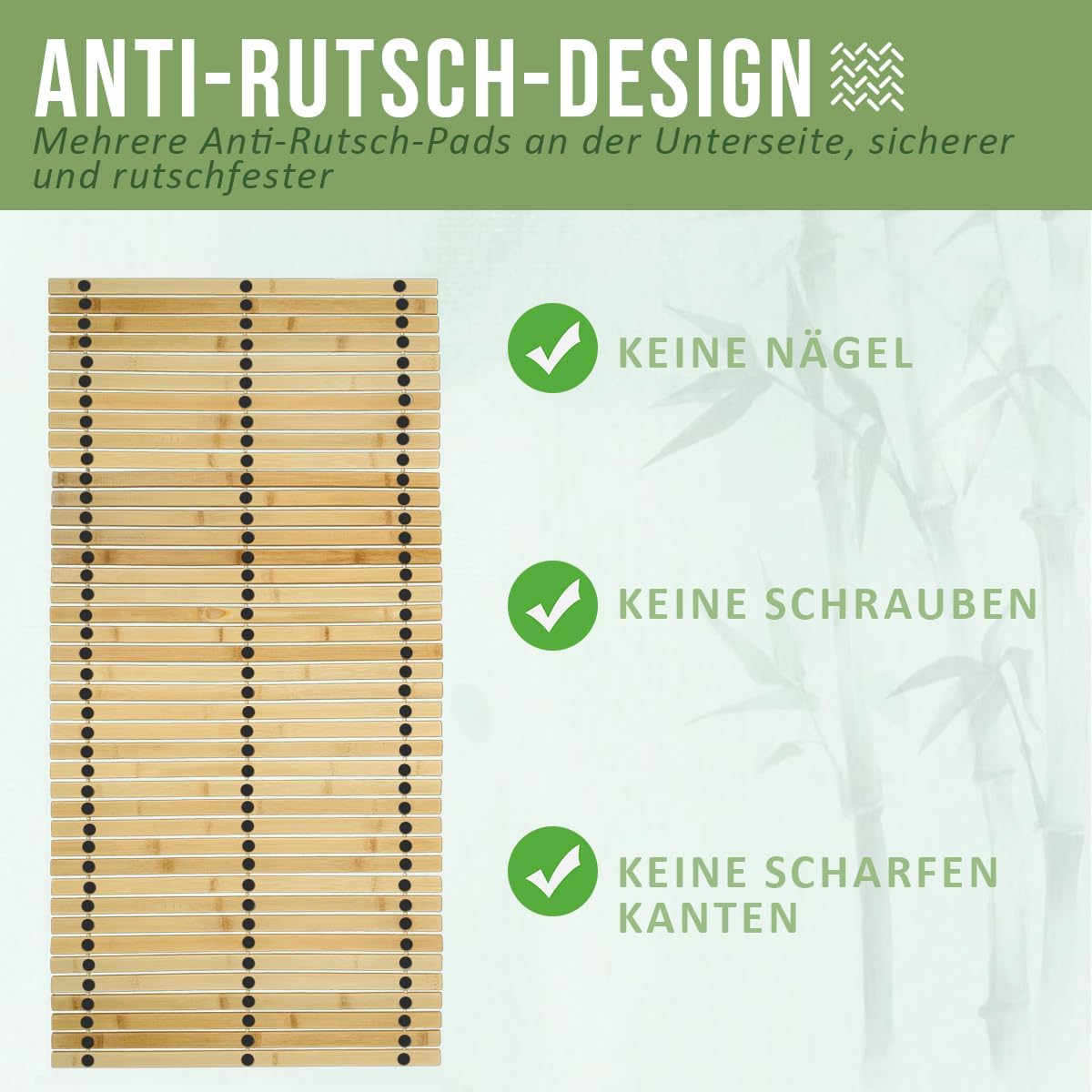 Thumbnail 3 de Bamboo bath mat 100 x 50 cm