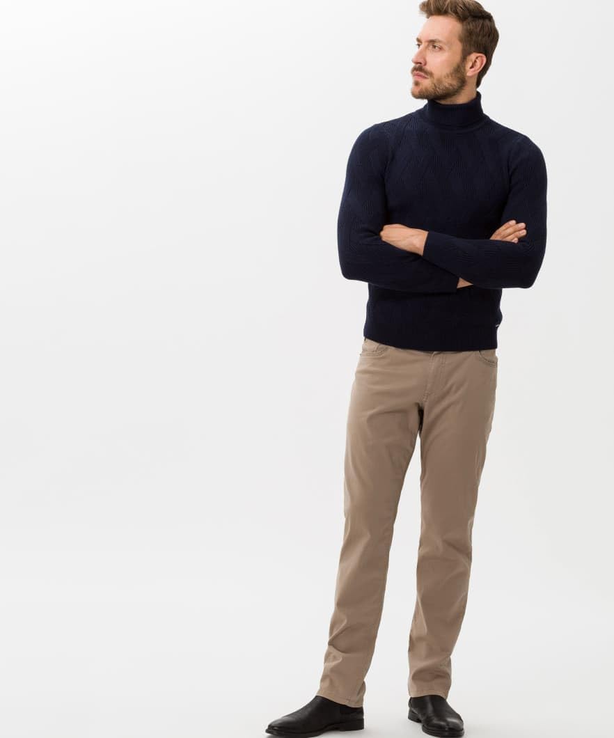 Detalle de BRAX Herren Hose Style Cooper Fancy All Season – Five-Pocket-Jeans mit Perma-Effekt