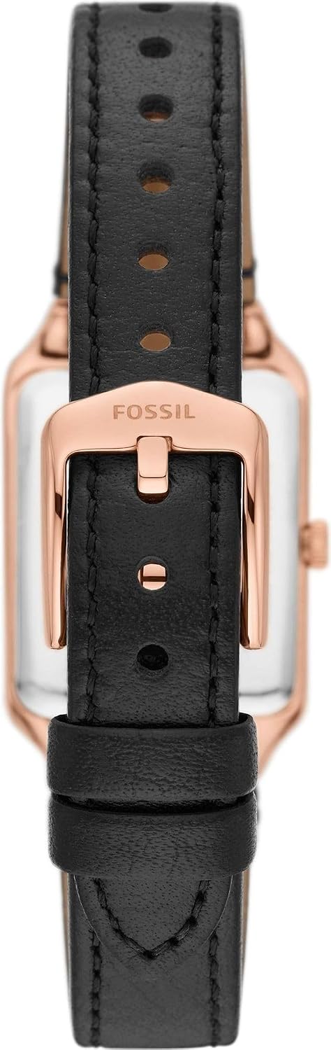 Detalle de Fossil Raquel Damen-Armbanduhr: Quarz-DREI-Zeiger, Lederband, 50 m wasserdicht