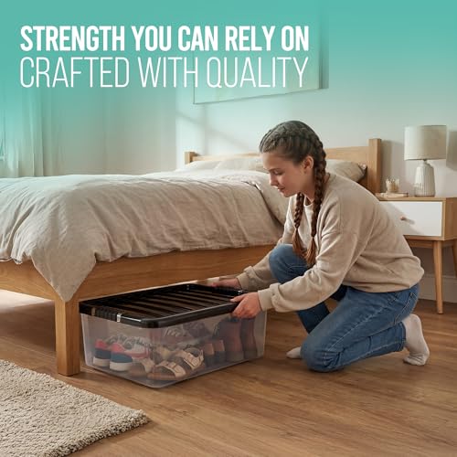 Thumbnail 7 de KLASS 4-Box 30L Underbed Storage Set: Clear, durable polypropylene boxes with lids