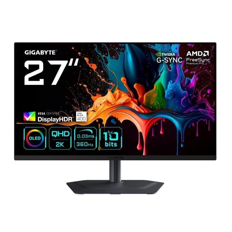 Detalle de Gigabyte MO27Q3: monitor 27" QHD OLED a 360 Hz para gaming y creación