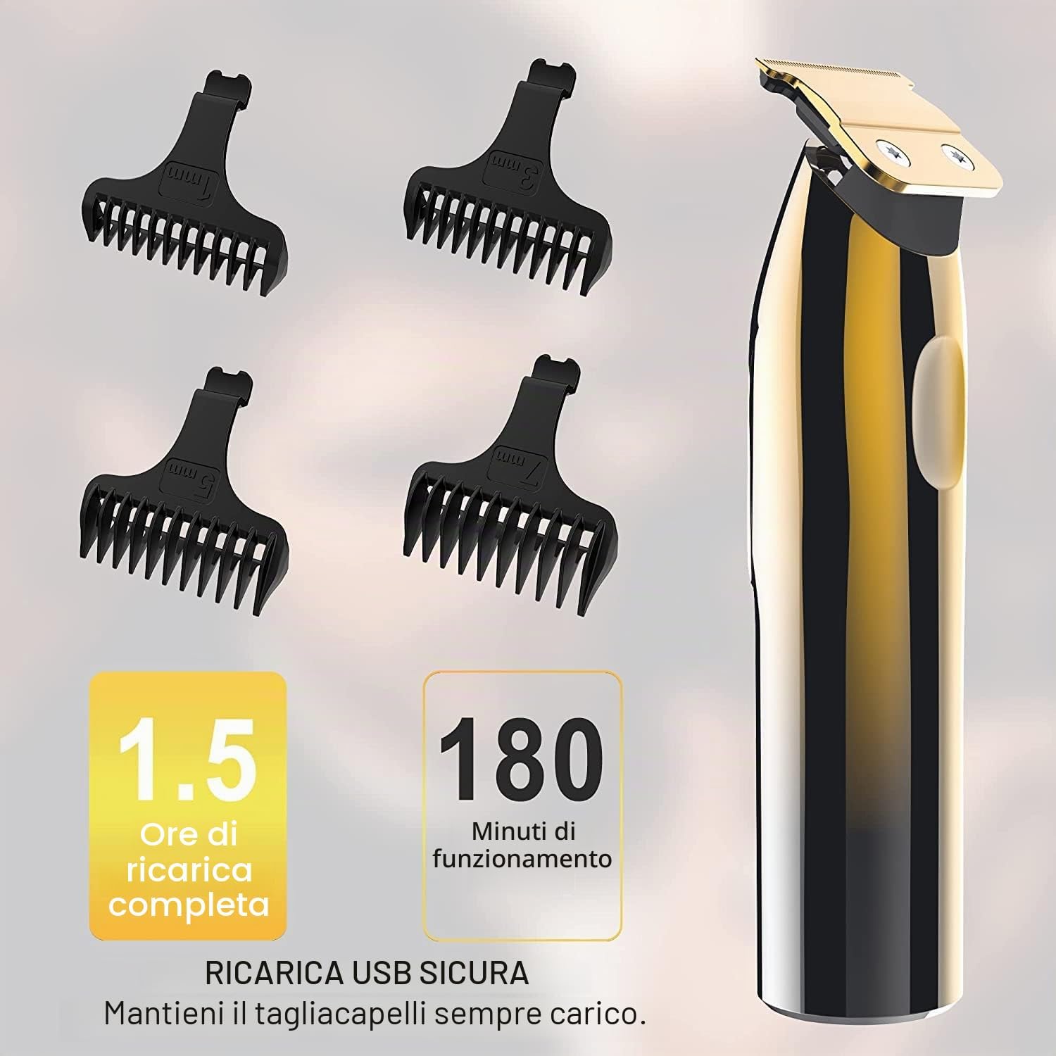 Thumbnail 3 de Hatteker Foil Shaver e Tagliacapelli 2 in 1 per Uomo – Rasoio Folio con Lama Flessibile, Trimmer e Impermeabile IPX7